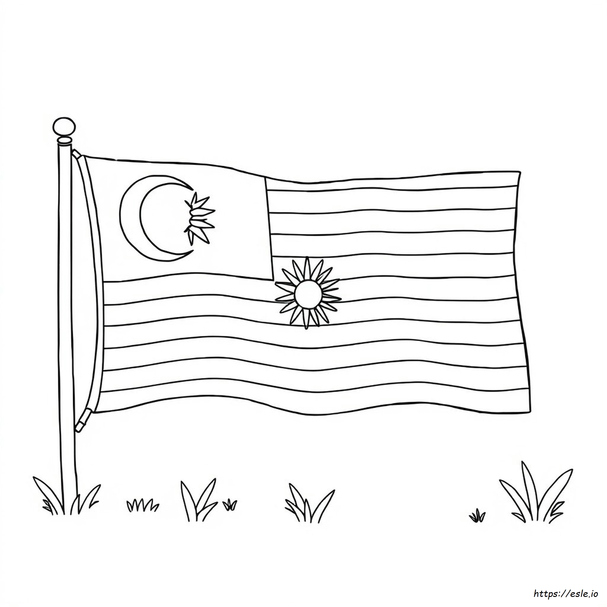 Malaysia Flag For Coloring