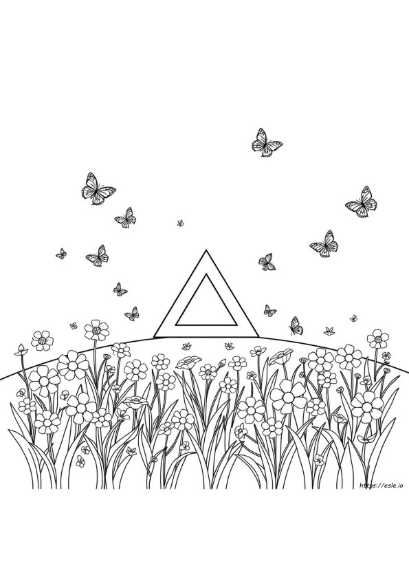 Colouring Pages Of Triangle