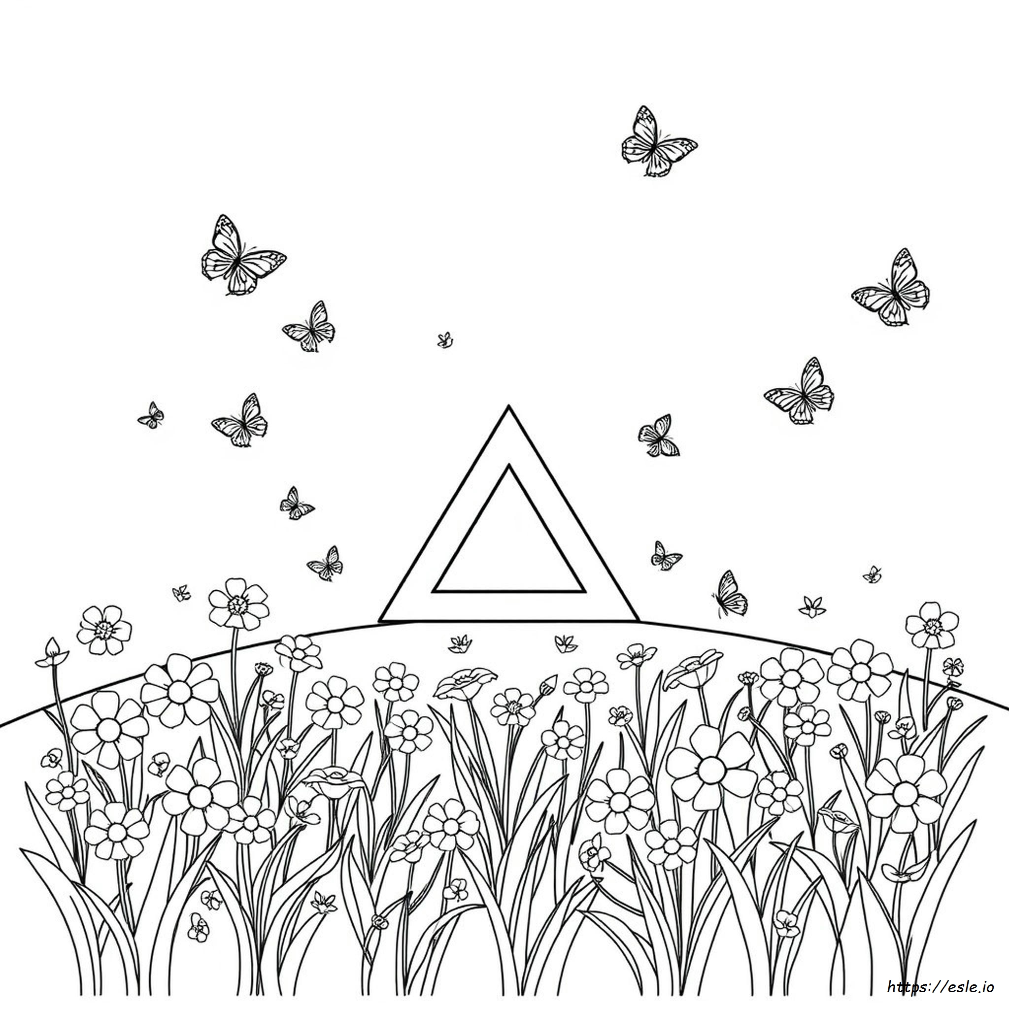 Triangle Coloring Page - Free Printable