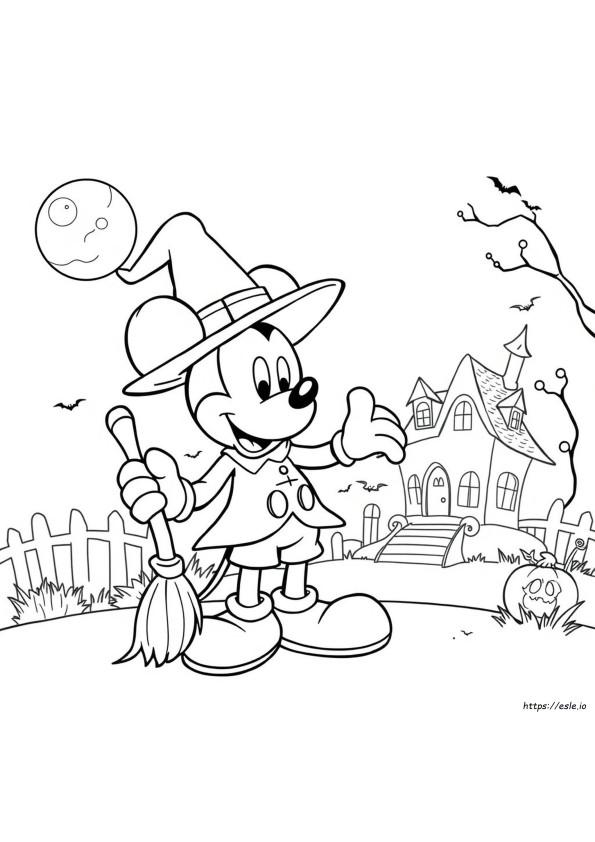 Free Mickey Mouse Halloween Coloring Pages