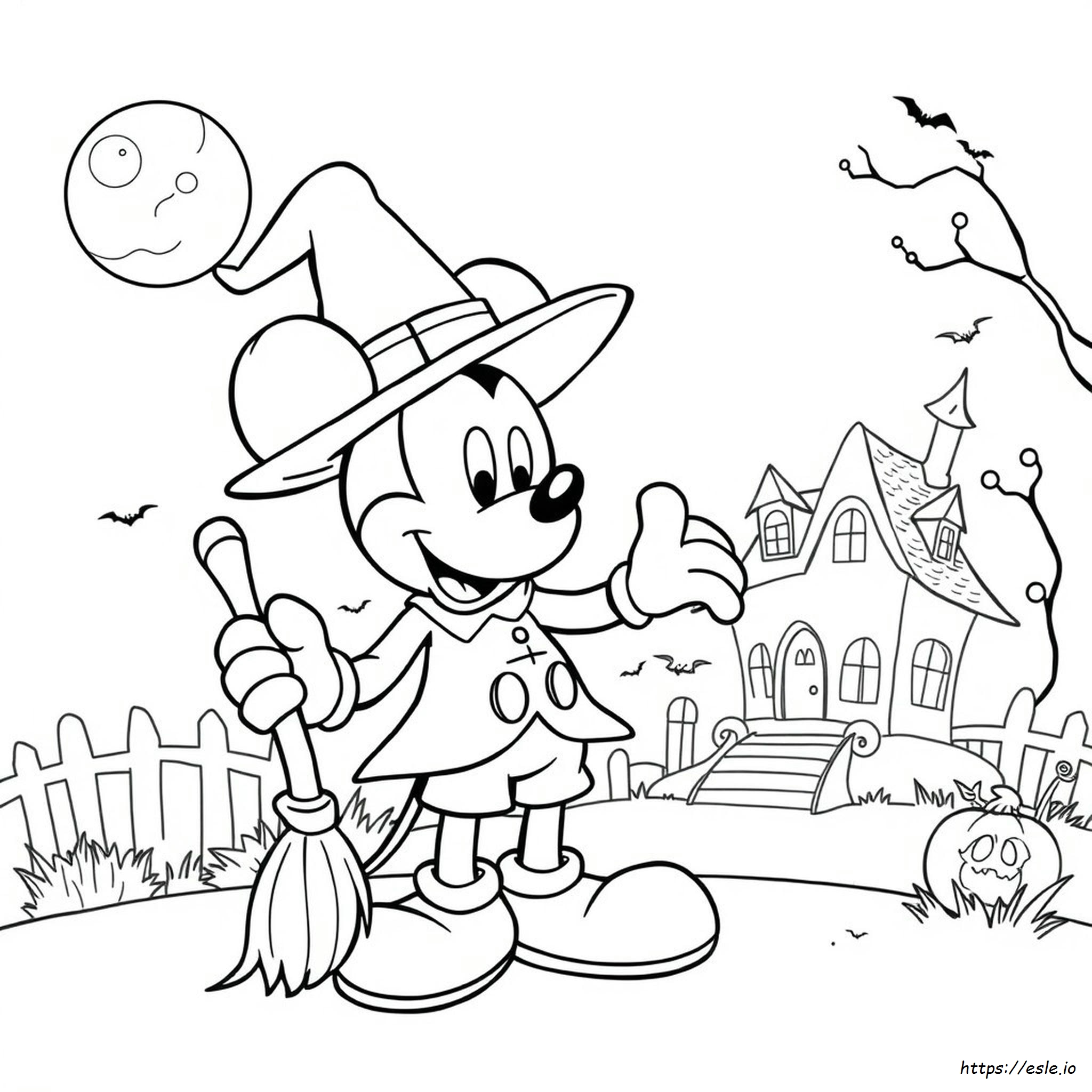 Free Mickey Mouse Halloween Coloring Pages