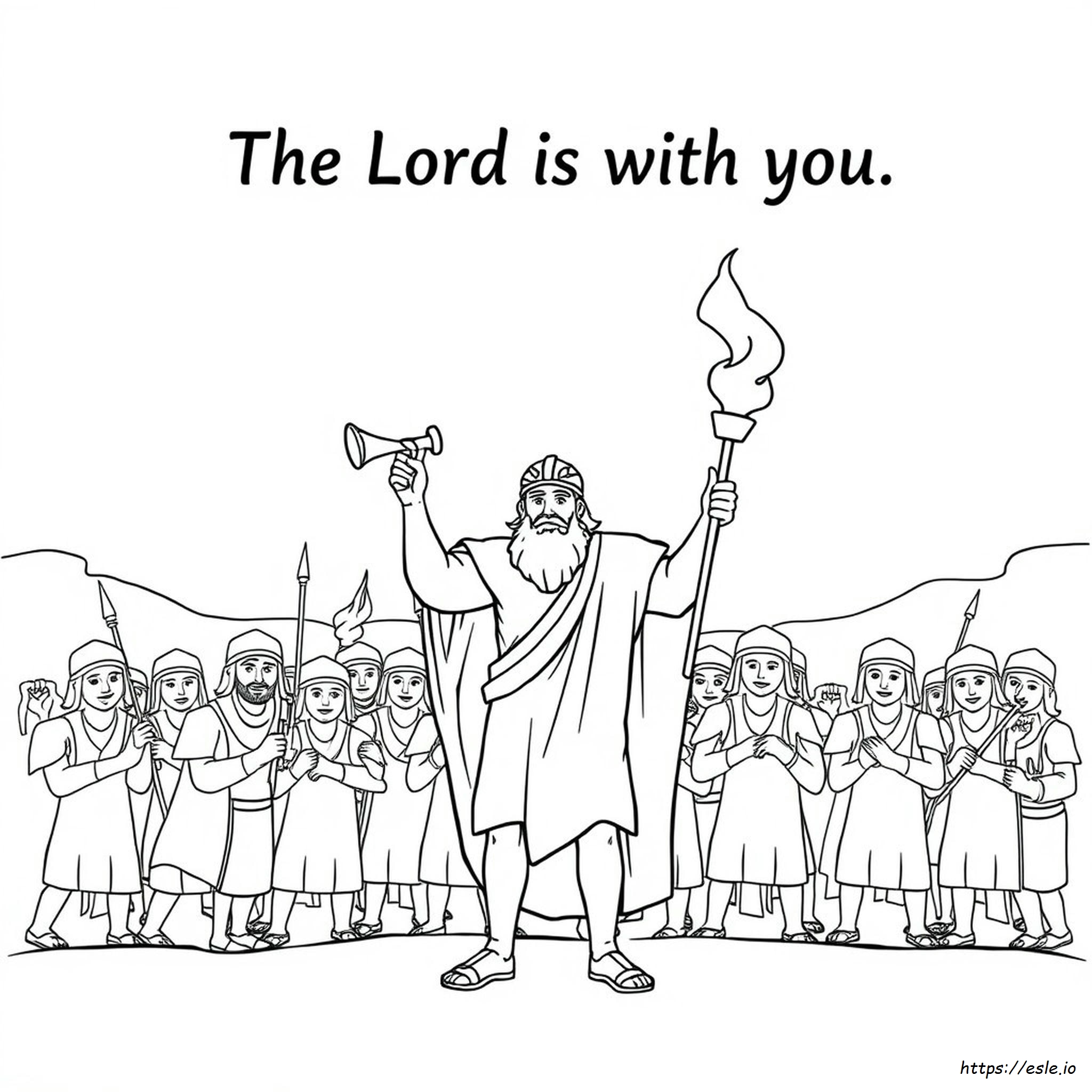 Bible Coloring Pages Gideon