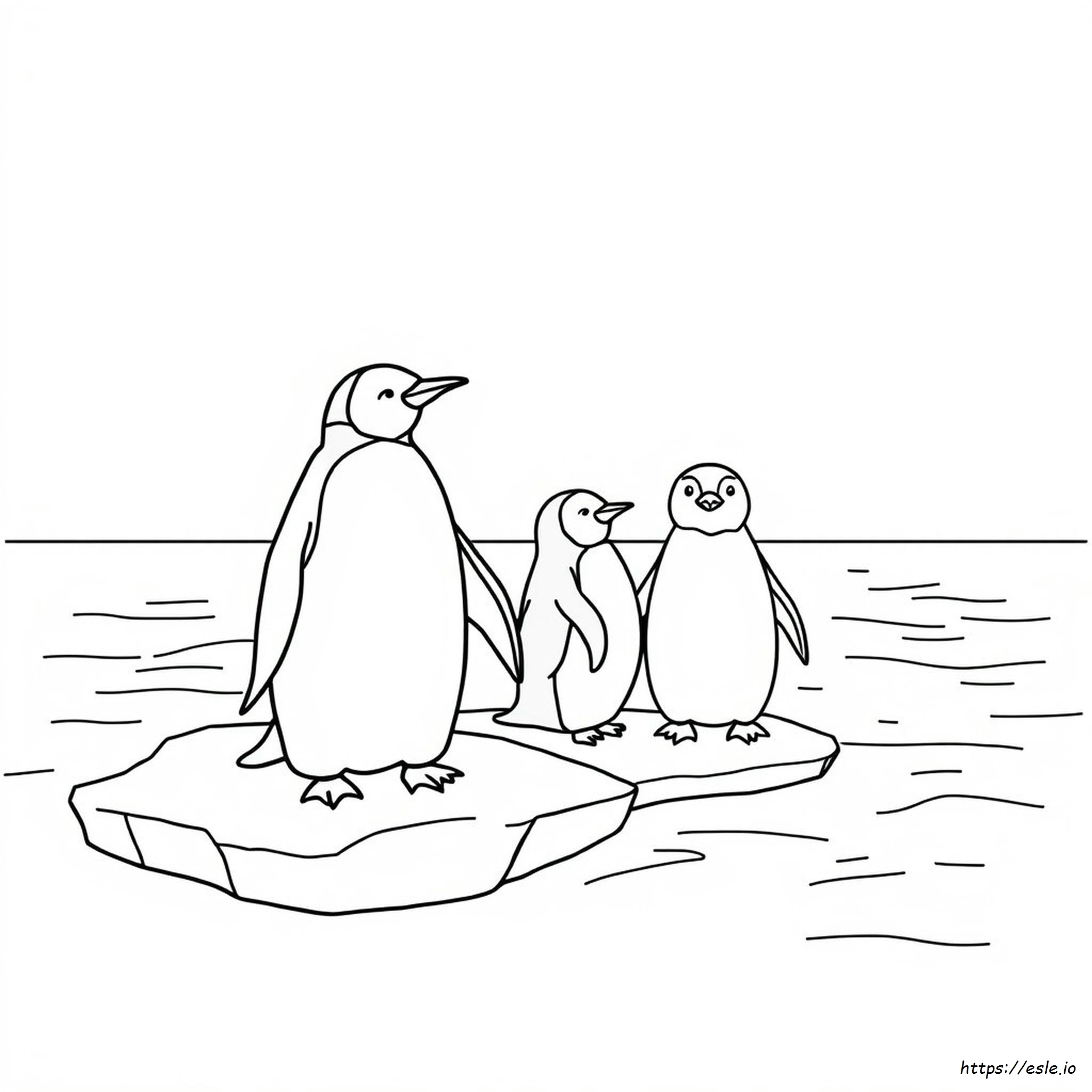 Simple Penguin Colouring Pages - Free Printable PDF