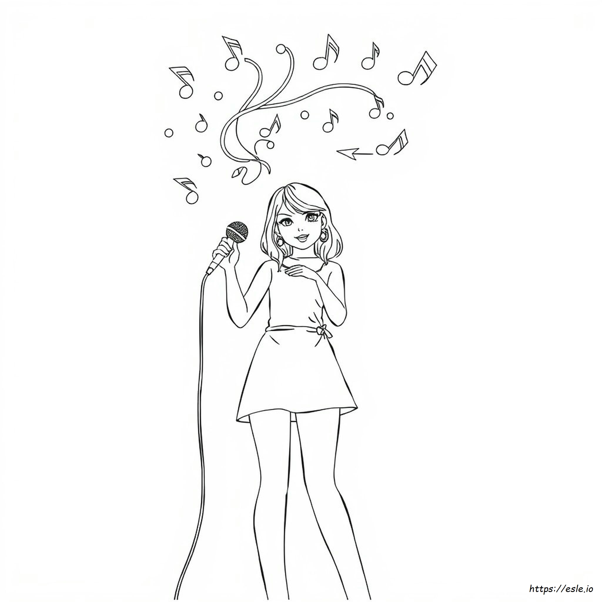 Gambar Mewarnai Taylor Swift Fearless