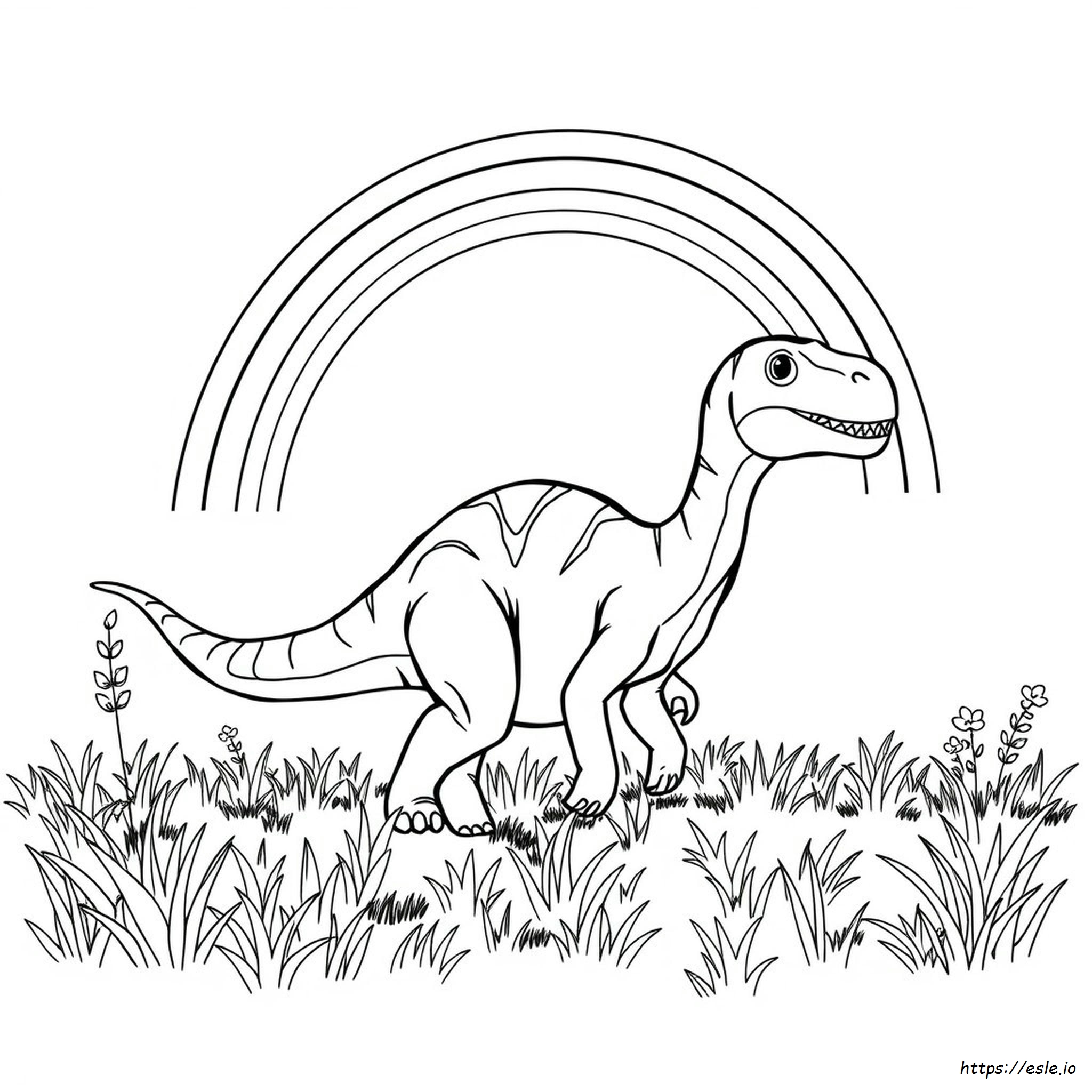 Dinosaurus Pelangi Gambar Mewarnai