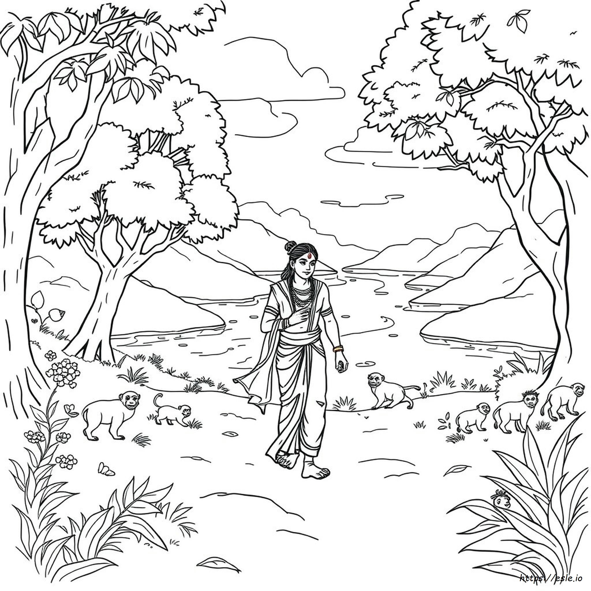 Gambar Mewarnai Ramayana - PDF Gratis Untuk Dicetak