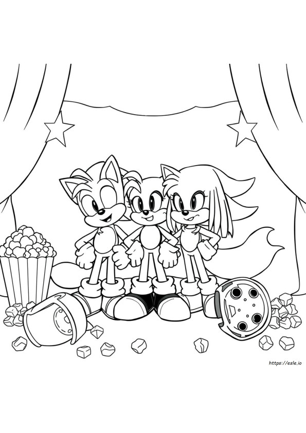 Movie Sonic Tails And Knuckles Coloring Pages