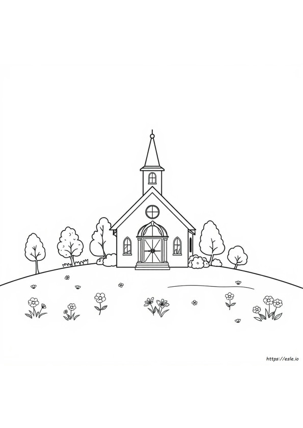 Church For Colouring
