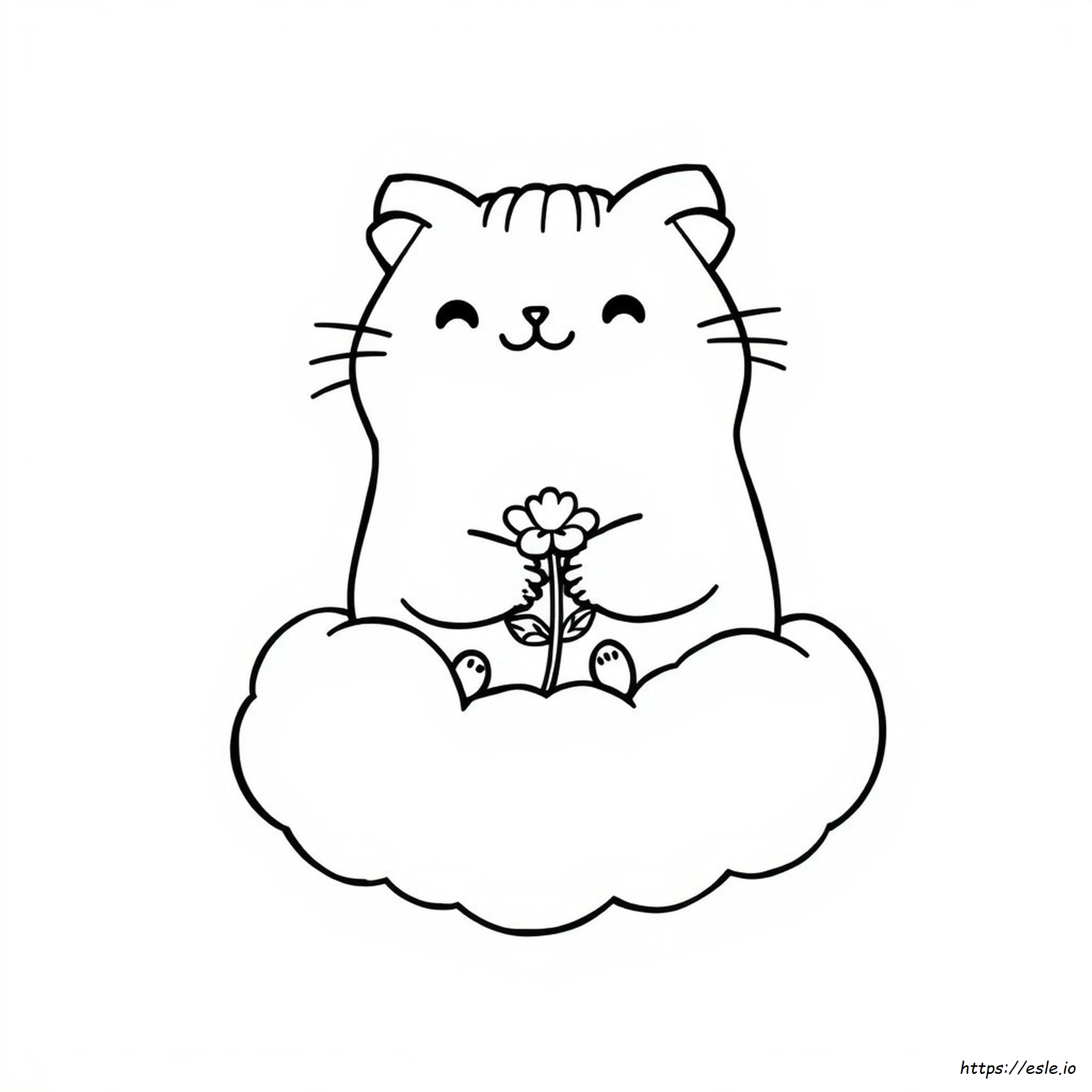Printable Kawaii Pusheen Coloring Page - Free PDF