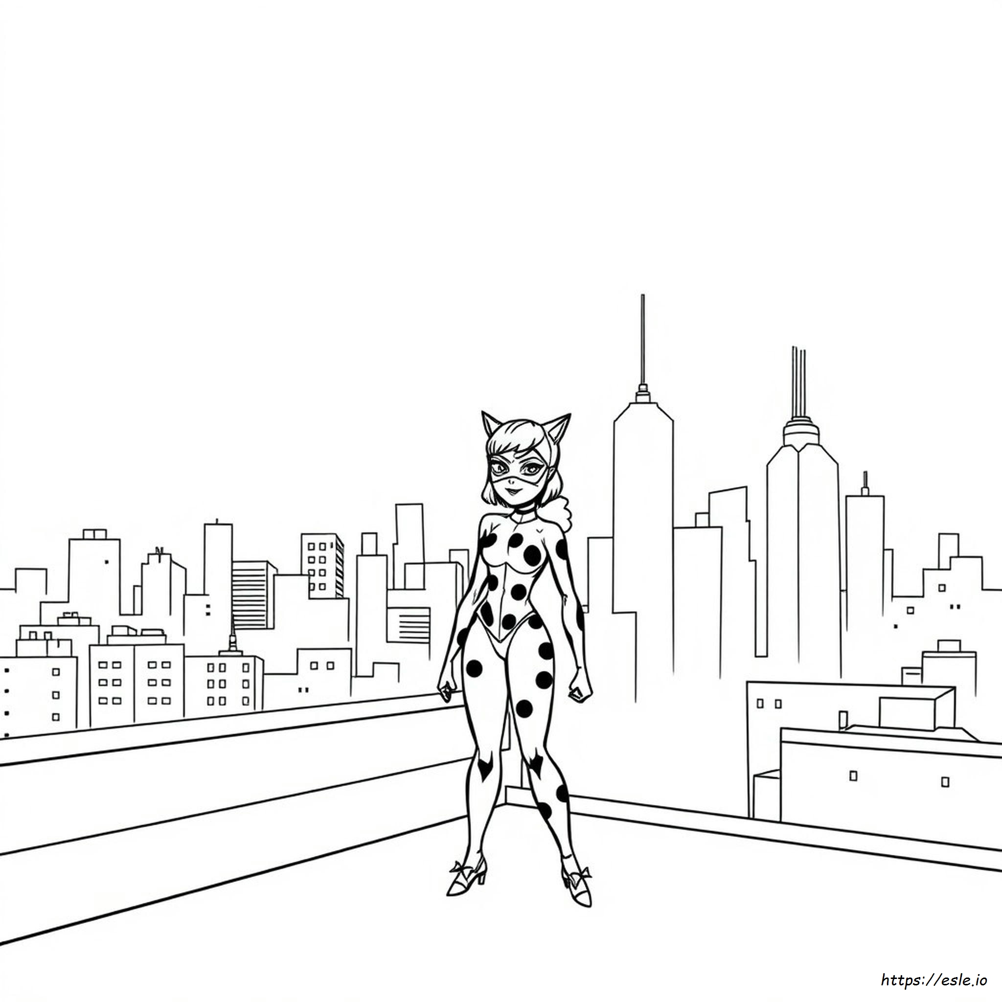 Ladybug And Cat Noir Coloring Sheet - Free Printable