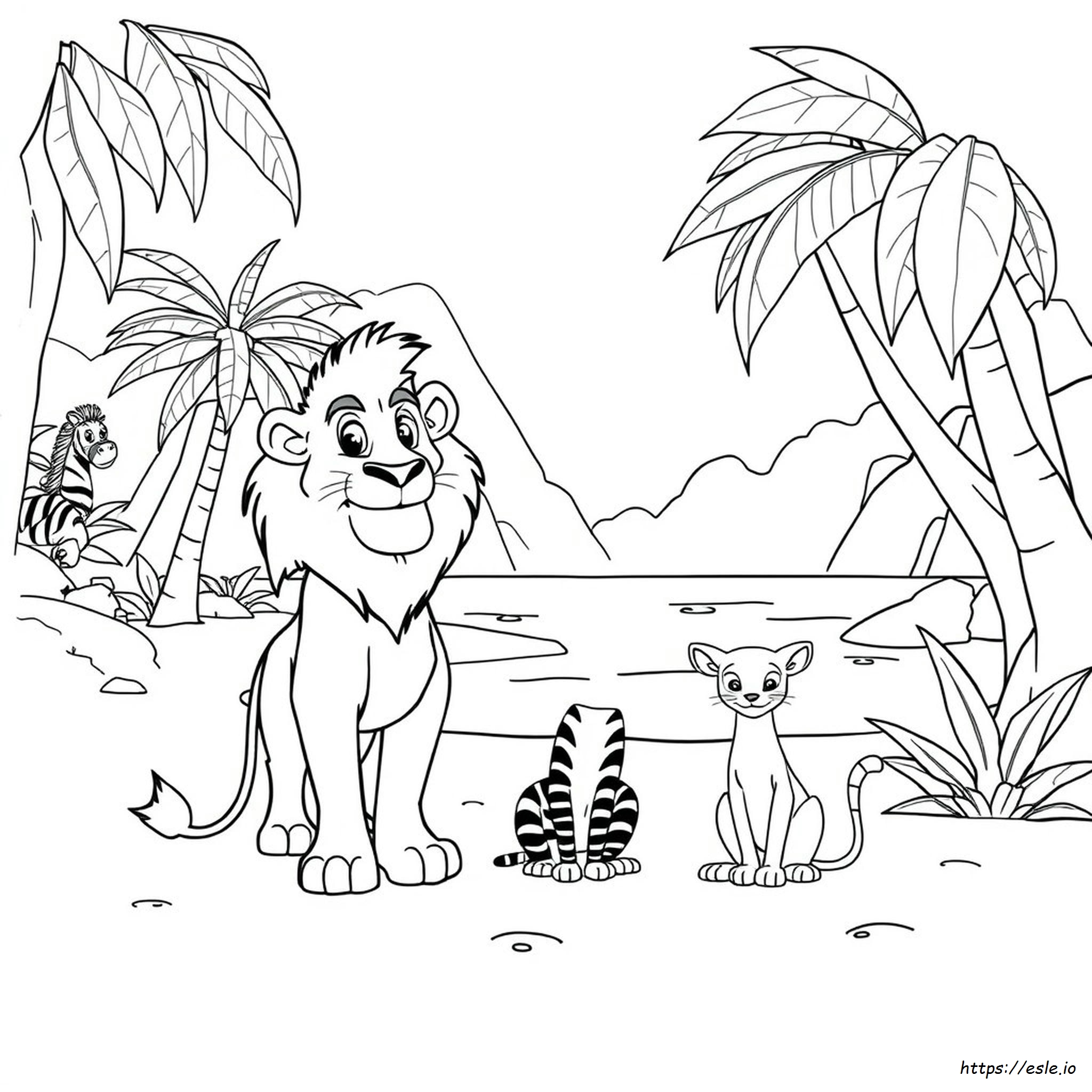 Alex Il Leone Di Madagascar Disegni Da Colorare