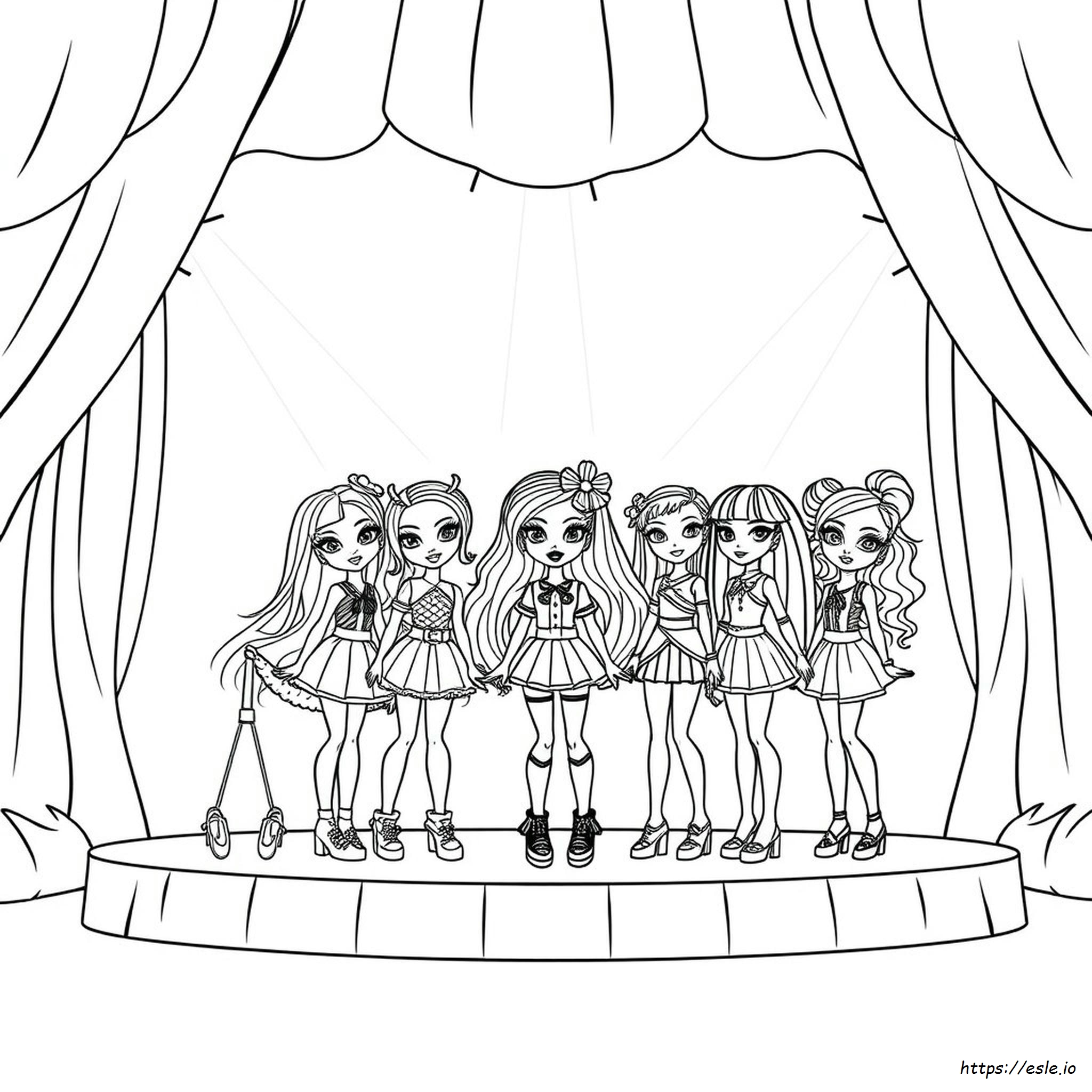 Rainbow High Dolls Colouring Pages