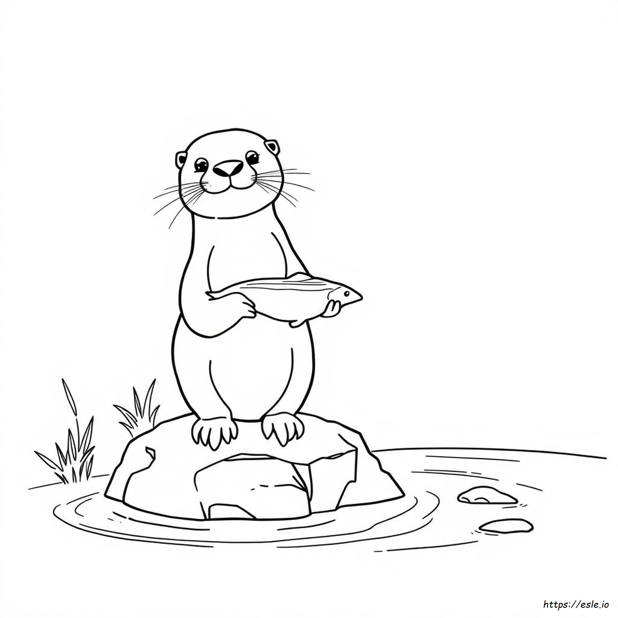 Realistic Otter Coloring Pages - Free Printable