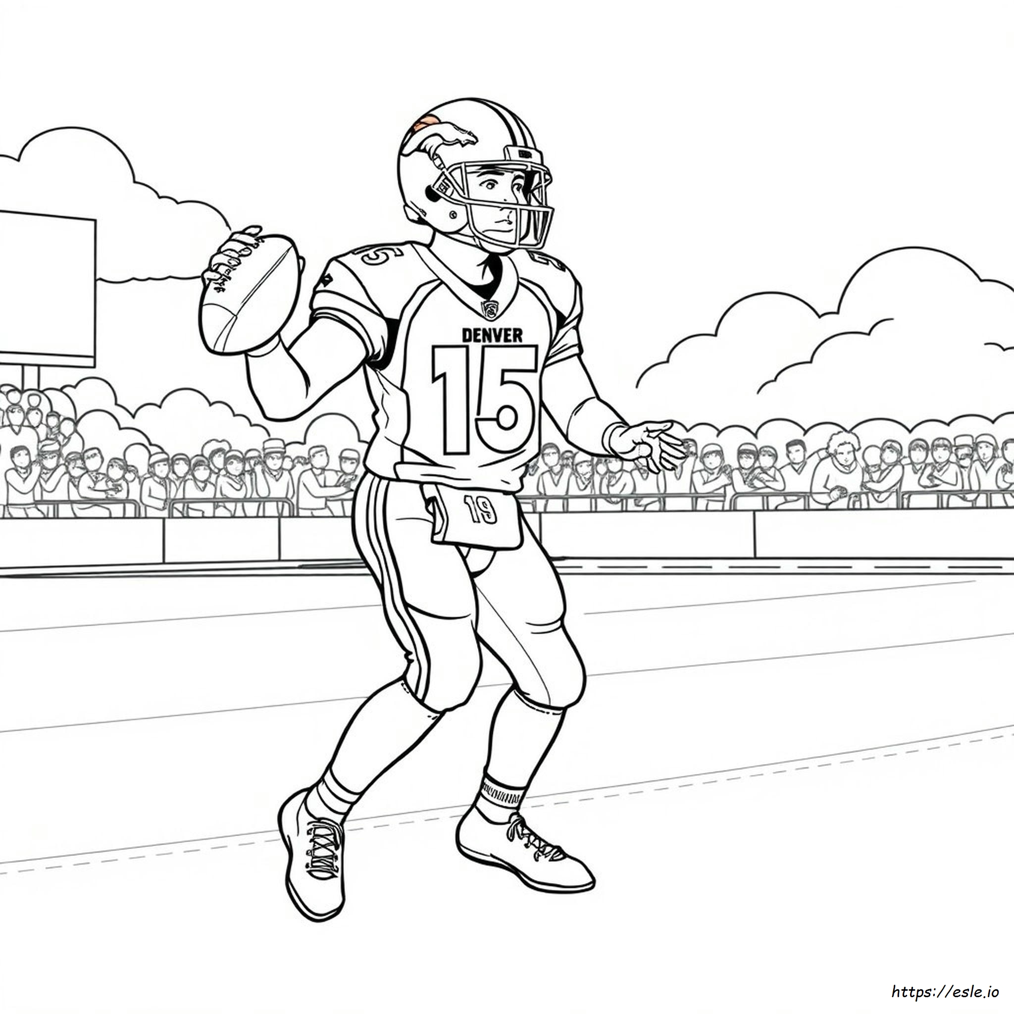 Gambar Mewarnai Broncos - Gratis Untuk Dicetak