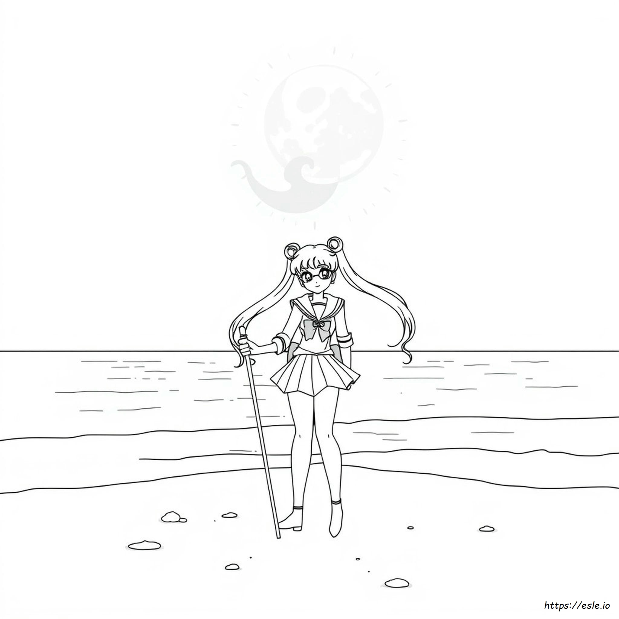Sailor Moon Coloring Page - Free Printable PDF