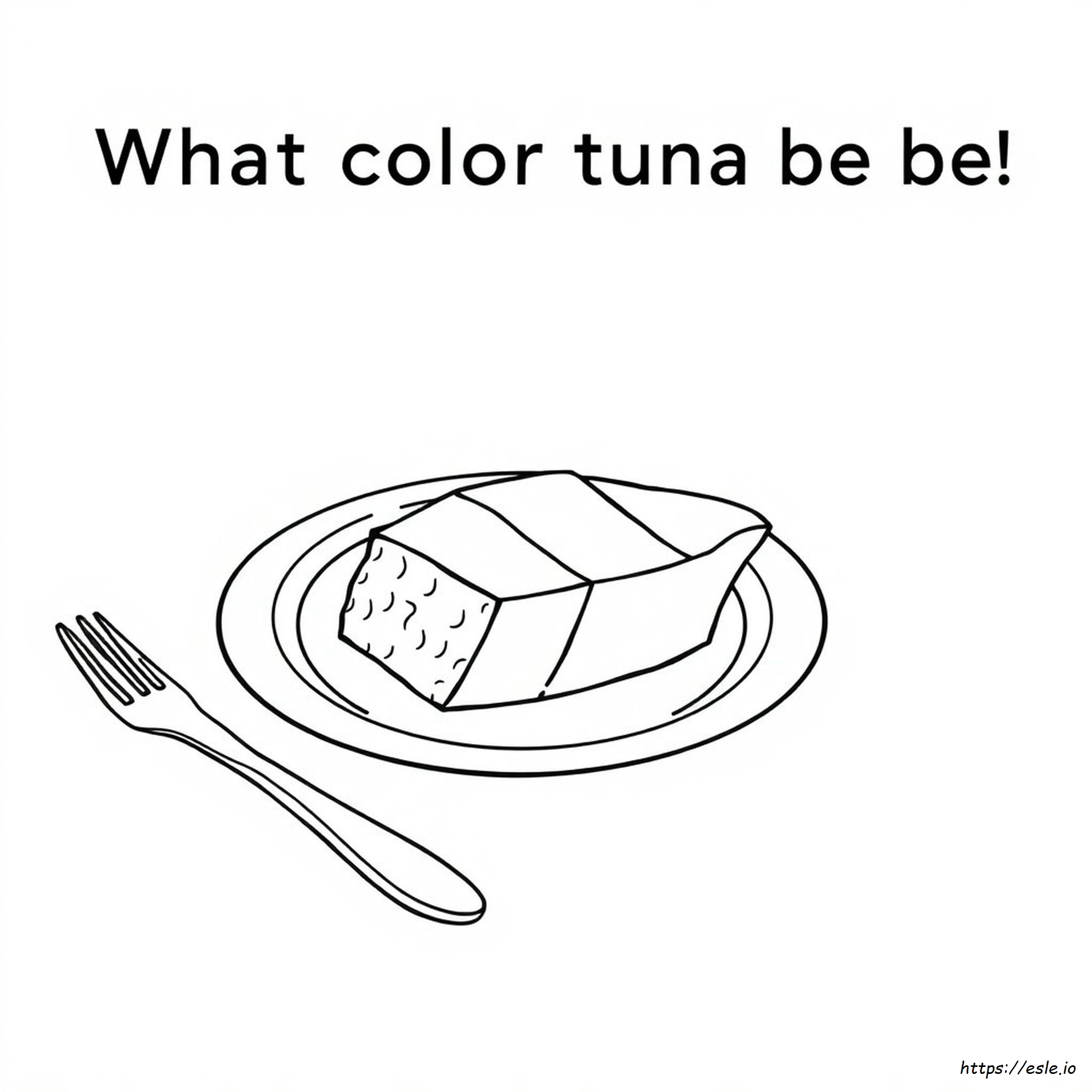 What Color Should Tuna Be - Coloring Page