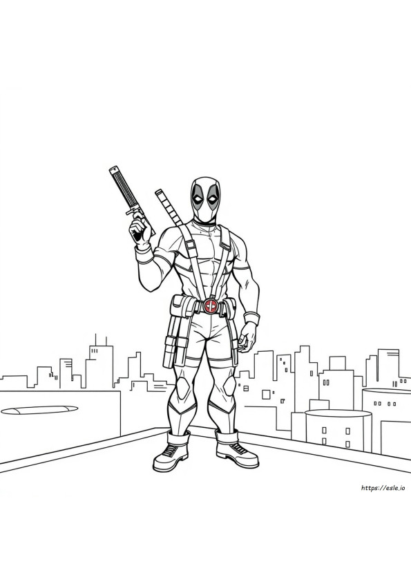 Deadpool Coloring Sheet Printable