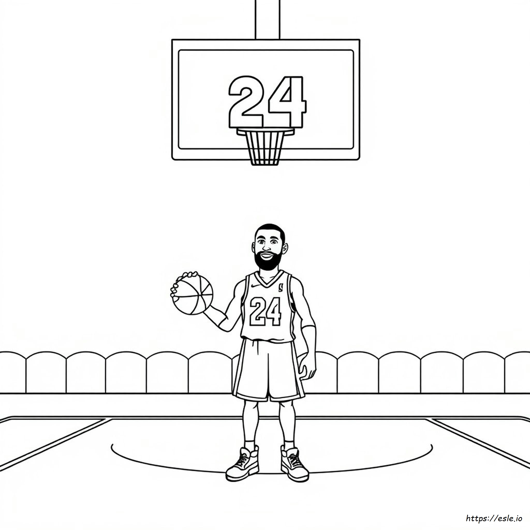 Kobe Bryant Coloring Page - Free Printable
