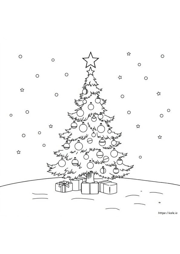 Printable Christmas Tree Coloring Pages For Adults