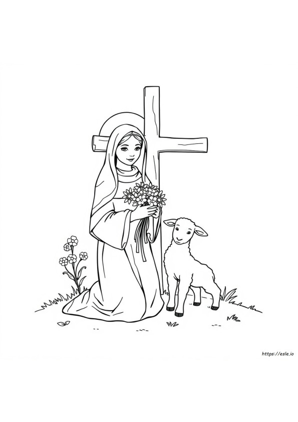 St Maria Goretti Coloring Page