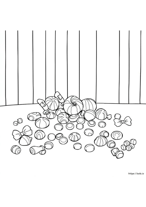 Comida De Dulce Para Colorear