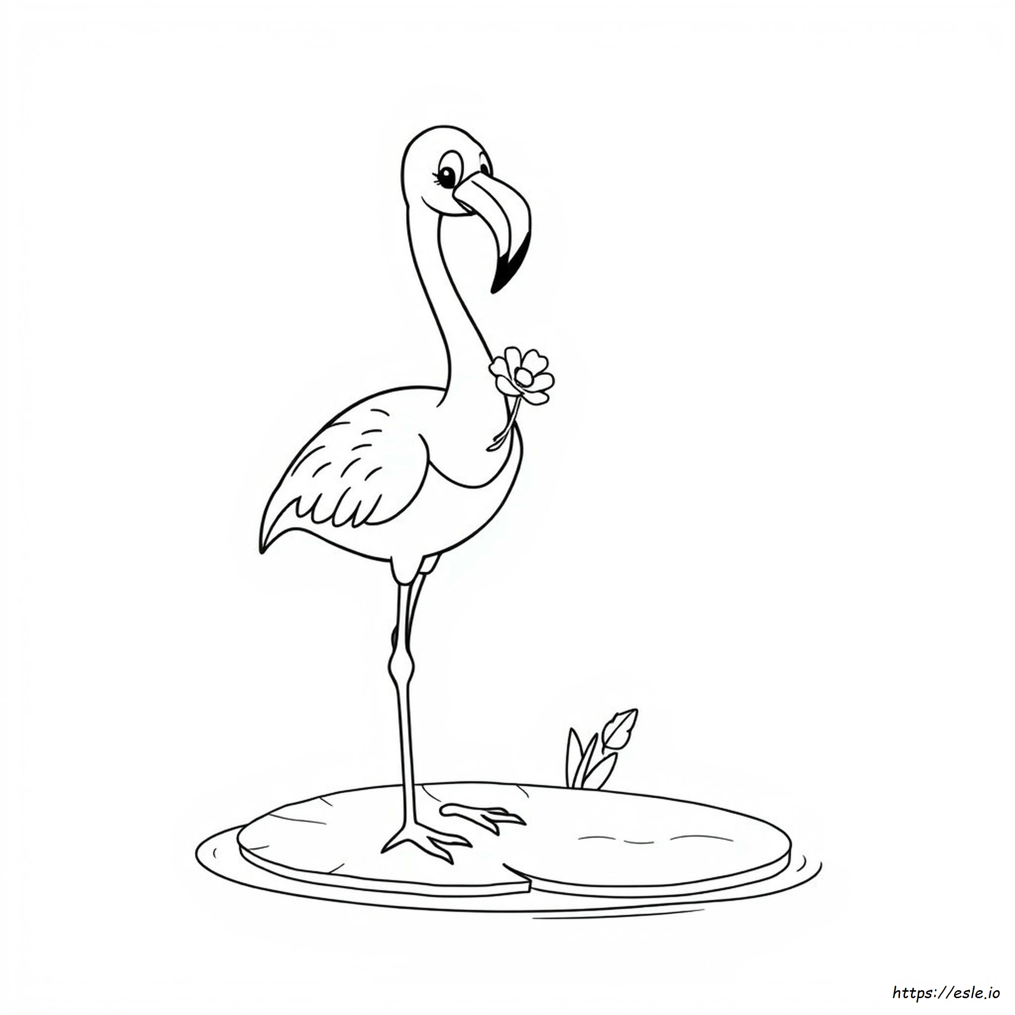 Funny Flamingo Coloring Page - Free Printable PDF