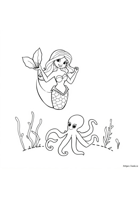 Mermaid Clipart Coloring Pages