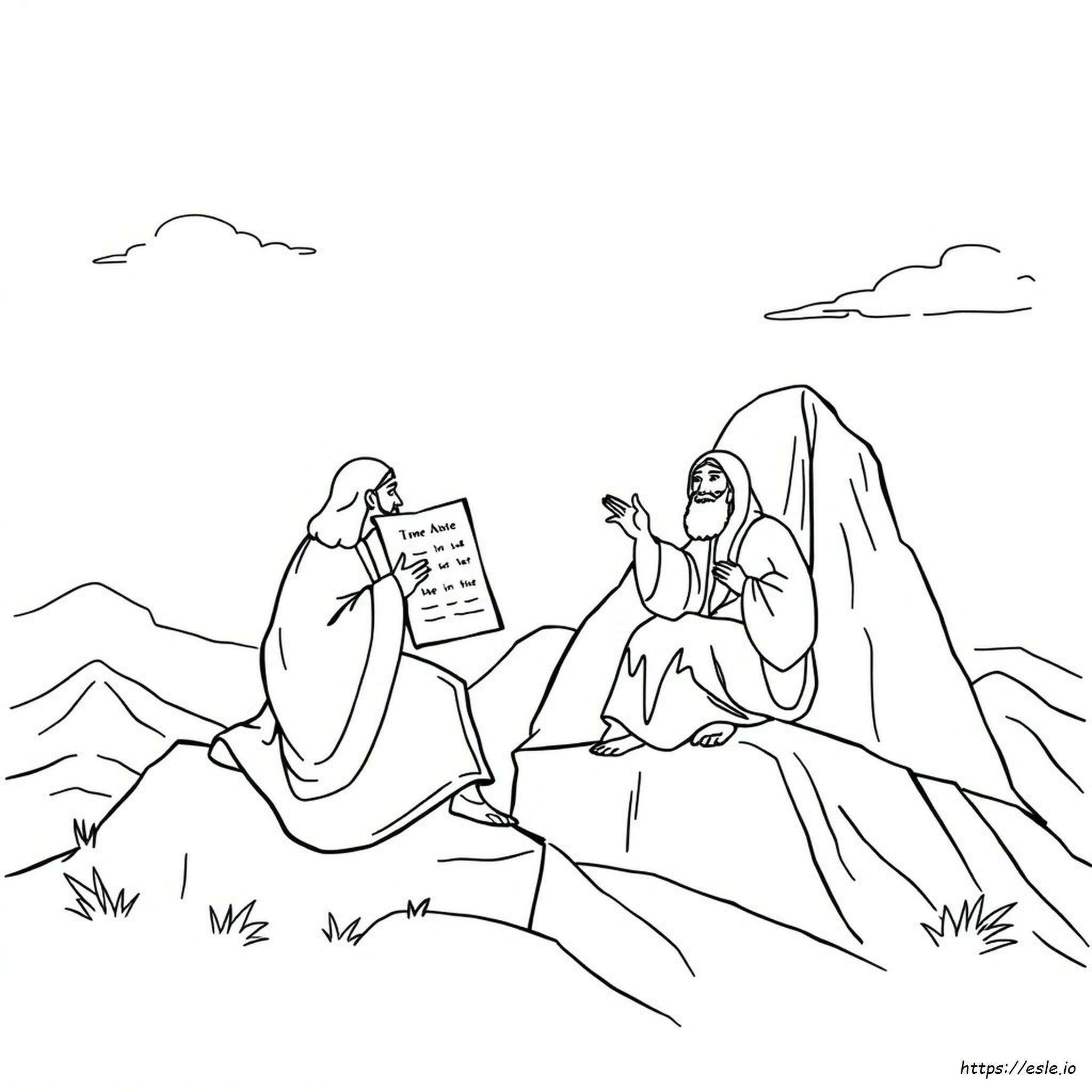Moses and the Ten Commandments Coloring Page