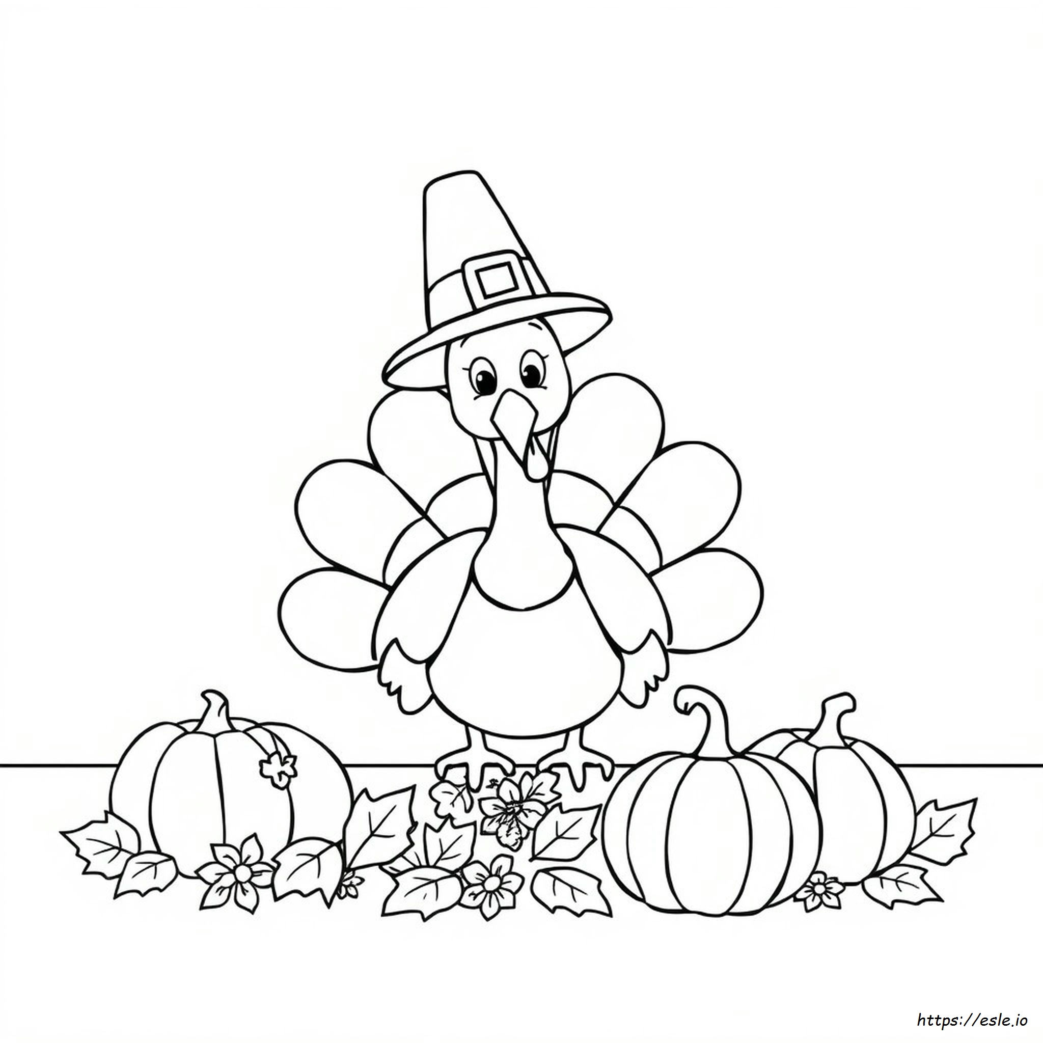 Thanksgiving Hat Coloring Page