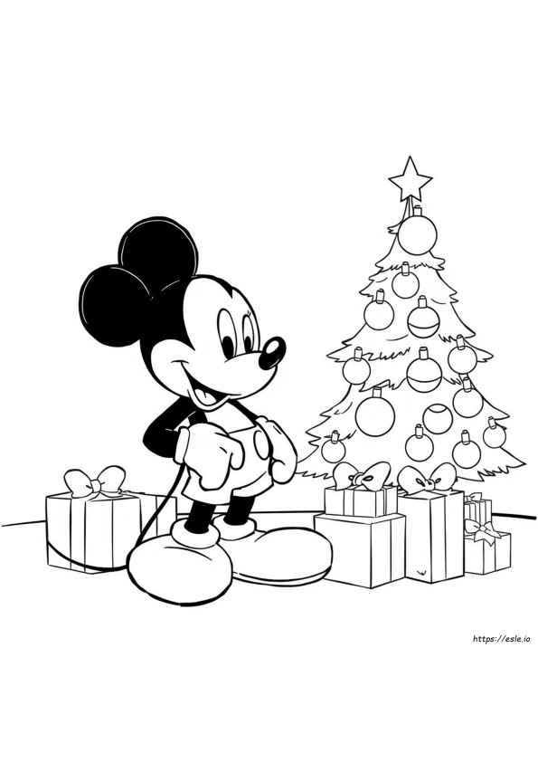 Mickey Mouse Christmas Coloring