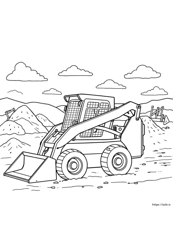 Skid Steer Ausmalbild Zum Ausdrucken