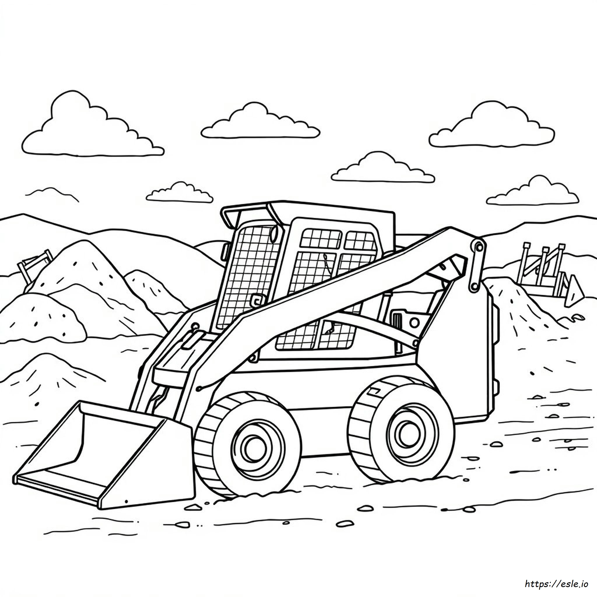 Coloriage À Imprimer Tractopelle