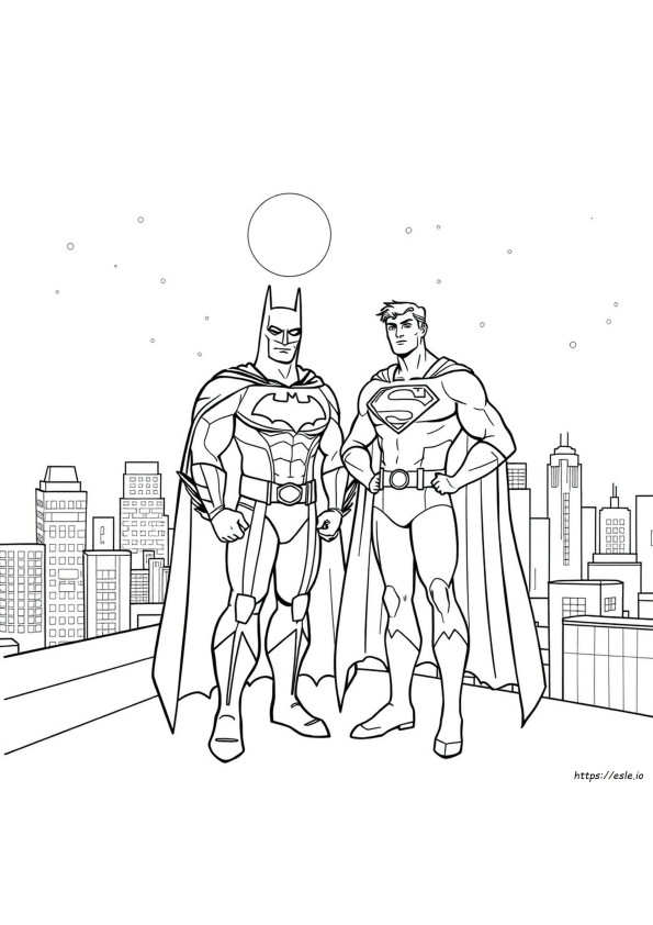 Batman Superman Coloring Pages