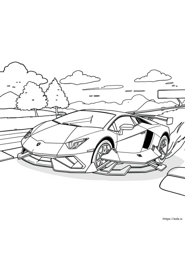 Lamborghini Hot Wheels Coloring Pages