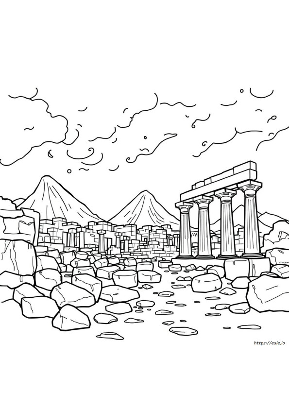 Pompeii Coloring Pages