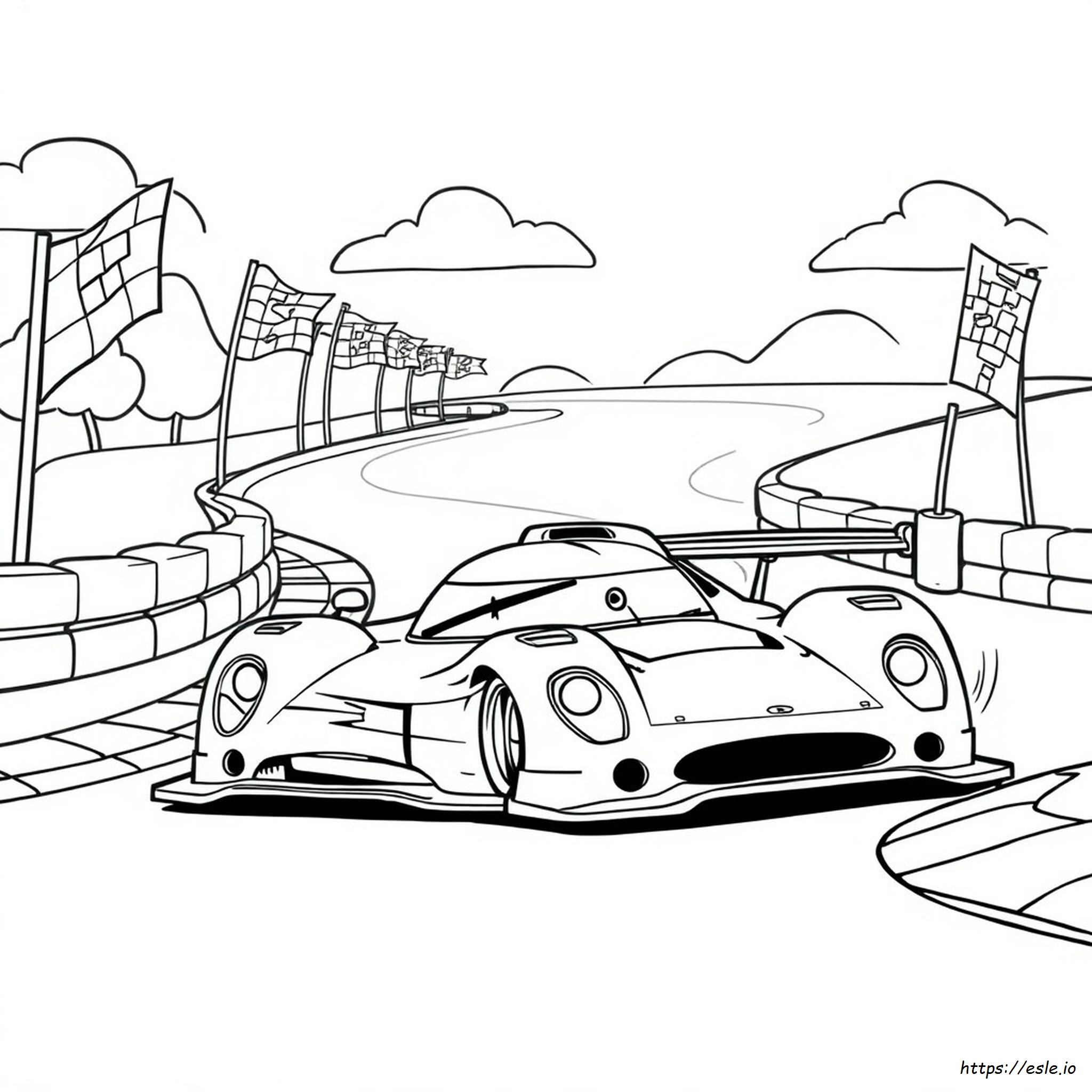 Cool Race Car Coloring Page - Free Printable