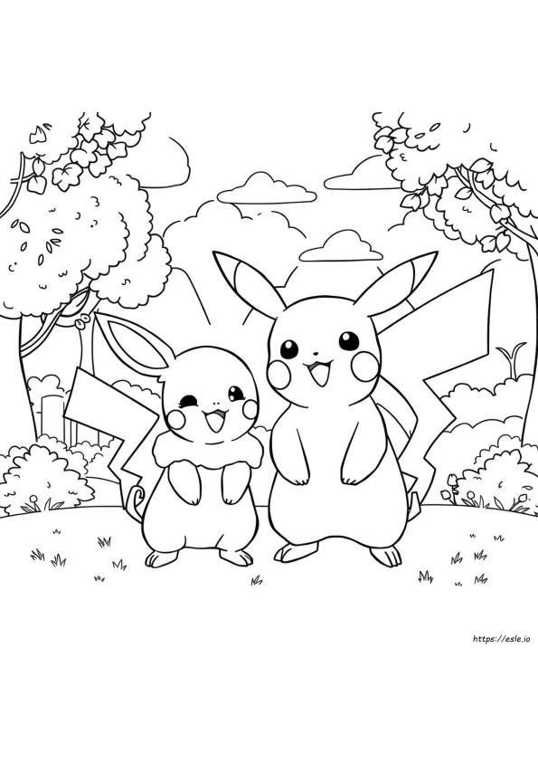 Pokemon Színező Oldalak: Pikachu És Barátai