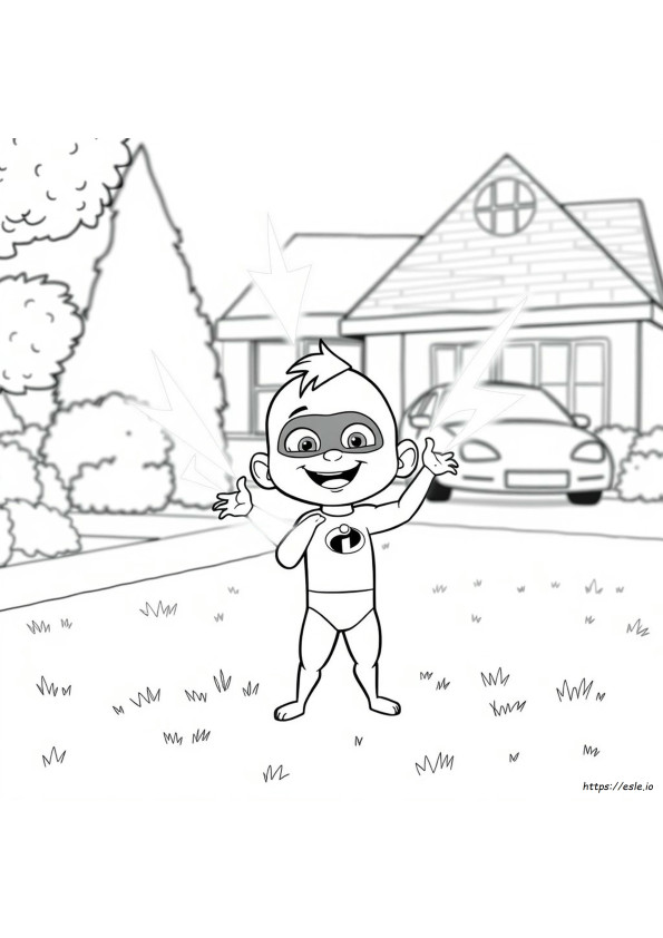 Jack Jack Incredibili - Planșă De Colorat