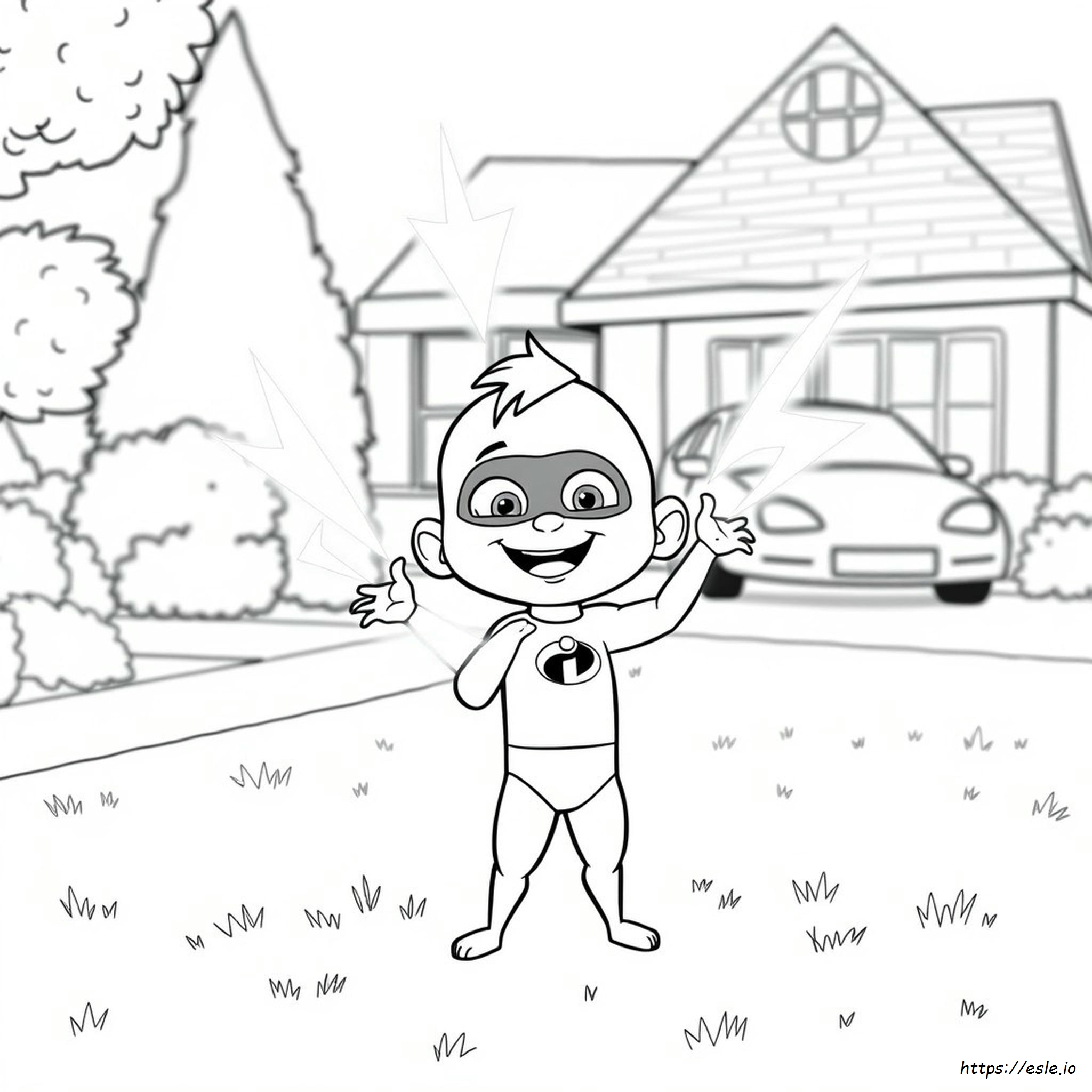 Halaman Mewarnai Jack Jack Incredibles