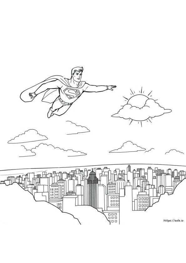 Superman Colouring Pages Free