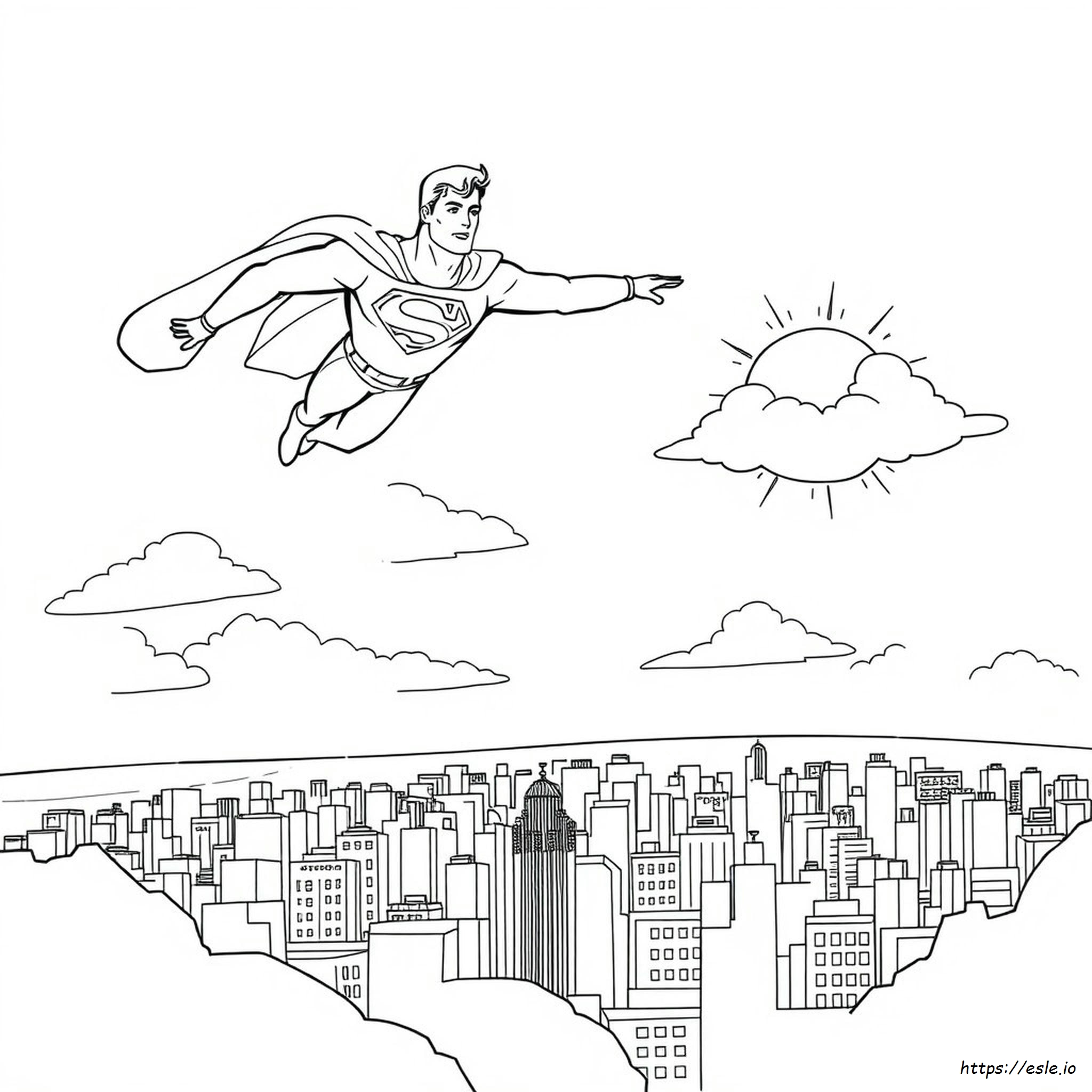 Superman Gambar Mewarnai Dapat Dicetak Gratis