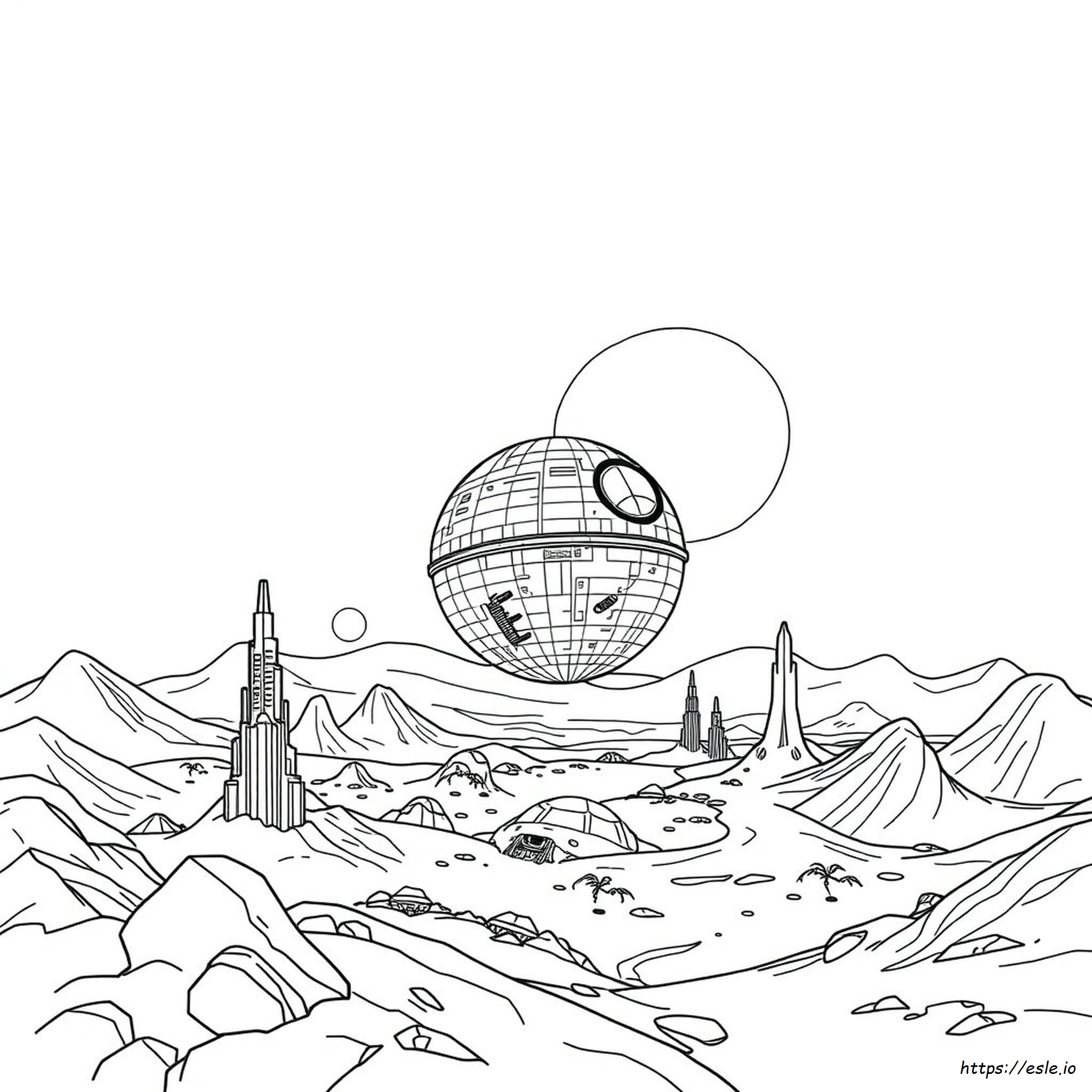 Death Star Coloring Page