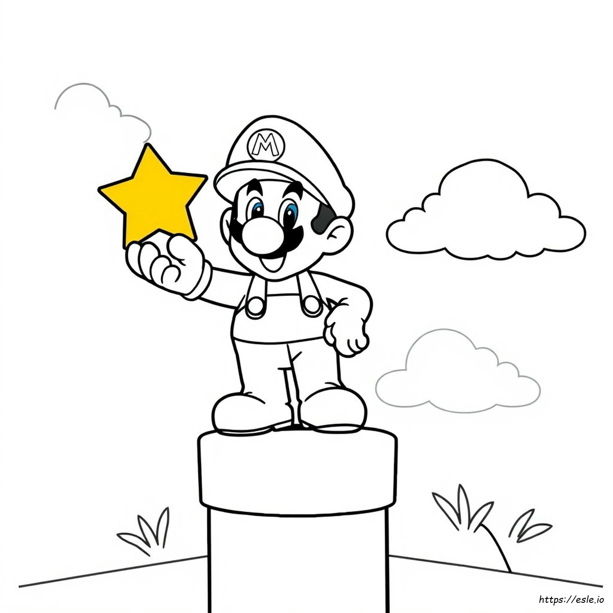 Gambar Mewarnai Bintang Mario Bros Untuk Diwarnai