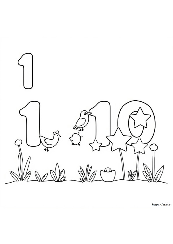 Ausmalbilder Für Zahlen 1-10