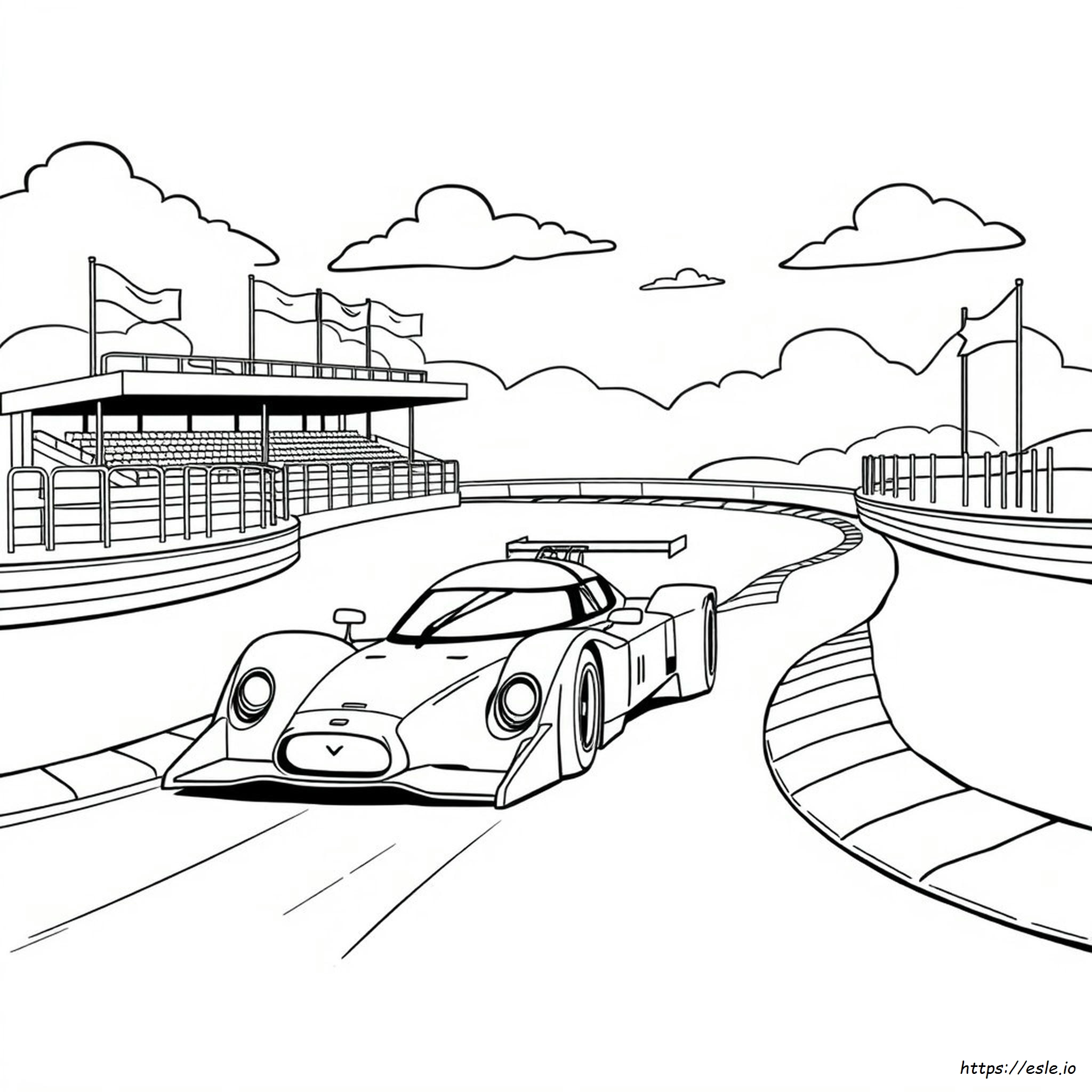 Race Track Colouring Pages