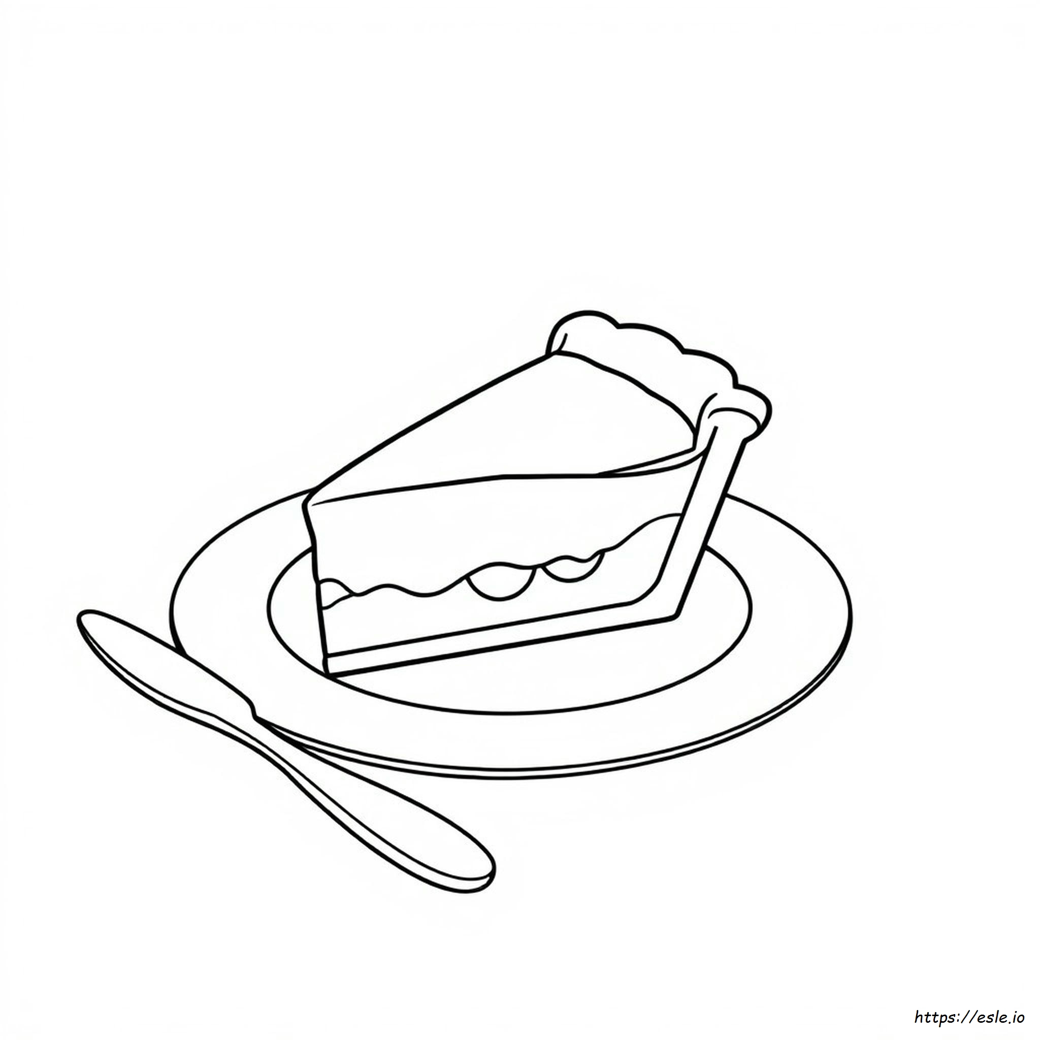 Slice Of Pie Coloring Page - Free Printable