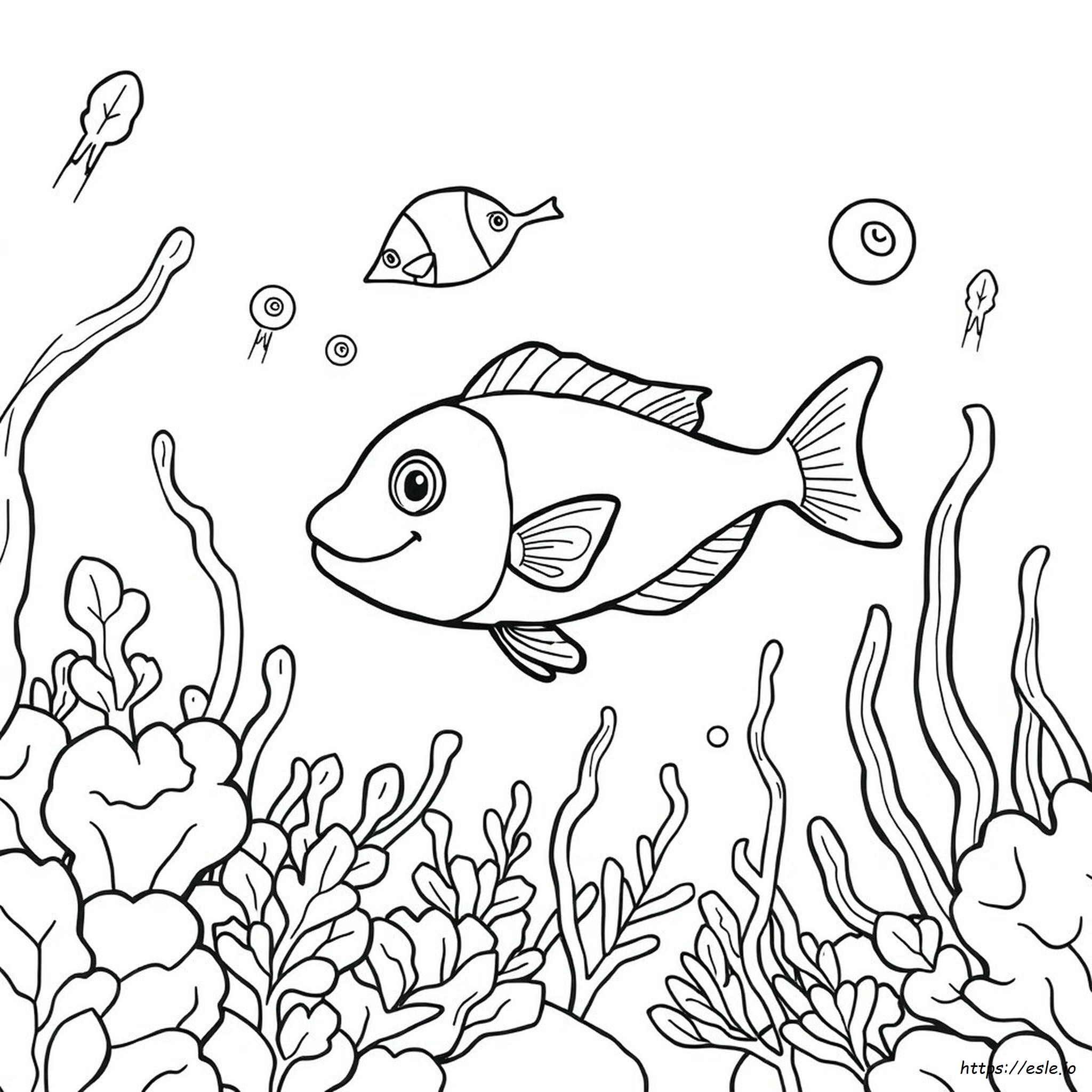 Dibujo Para Colorear De Peces - Gratis Para Imprimir