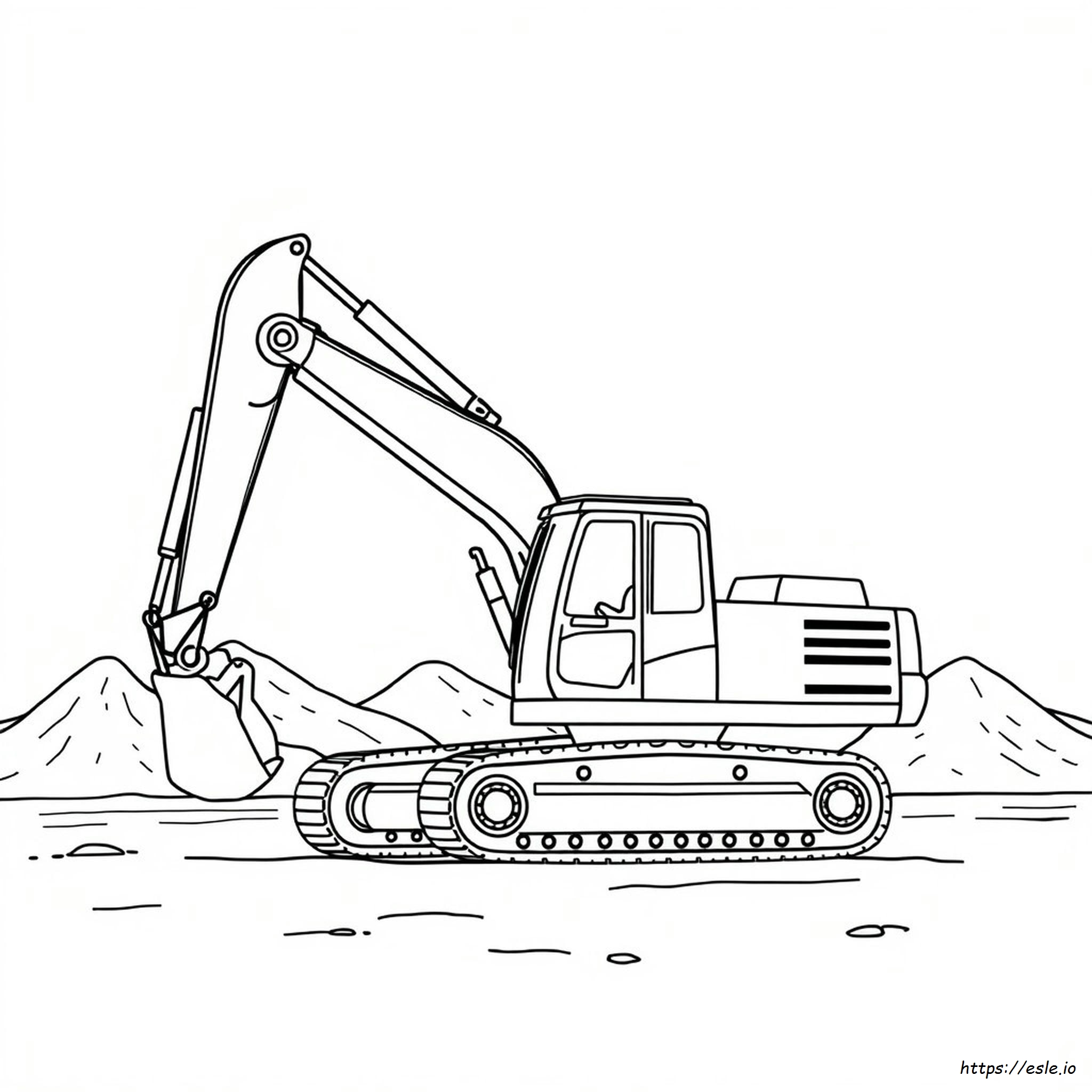 Excavator Coloring Book