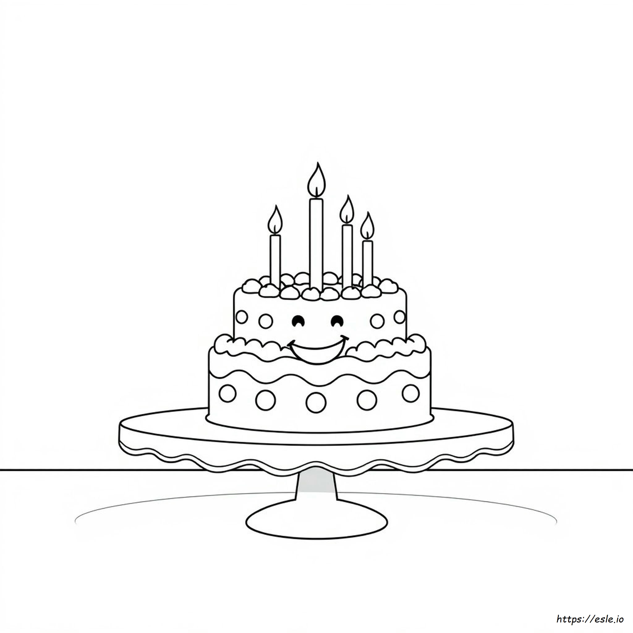 Torta Da Colorare Gratis Da Stampare