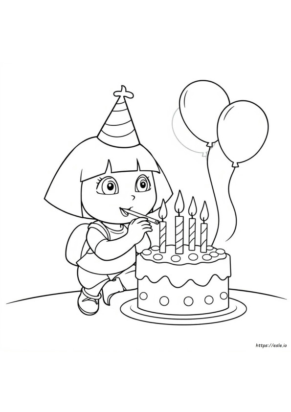 Dora Tanti Auguri Da Colorare